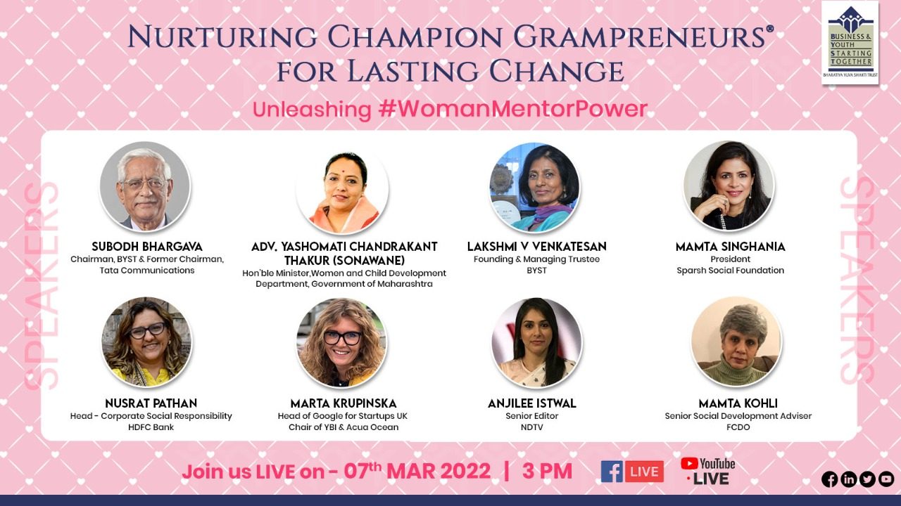 BYST International Women’s’ day Event: Mentoring Women Grampreneurs® for Lasting Change
