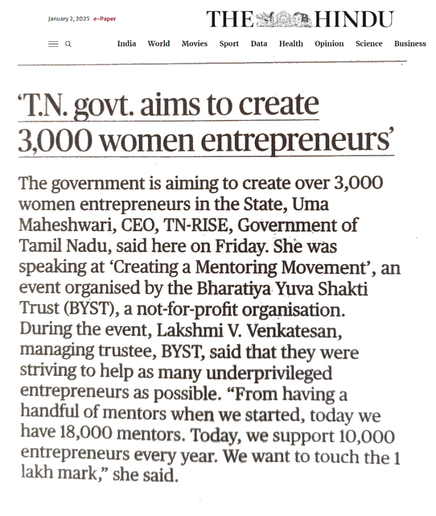 T.N. govt. aims to create 3,000 women entrepreneurs